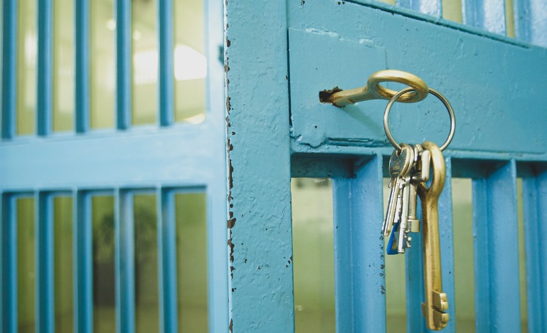 Image of Prison door with keys