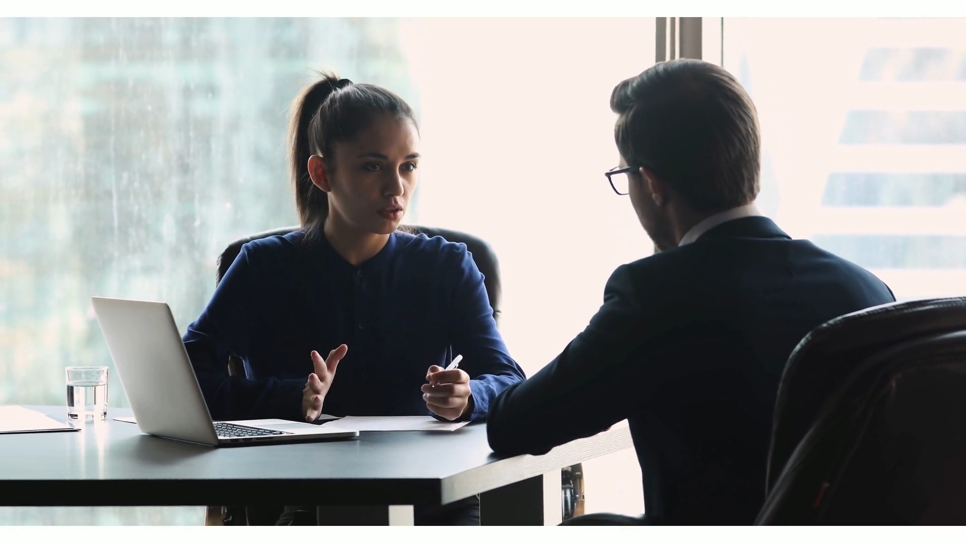 Person consulting a lawyer