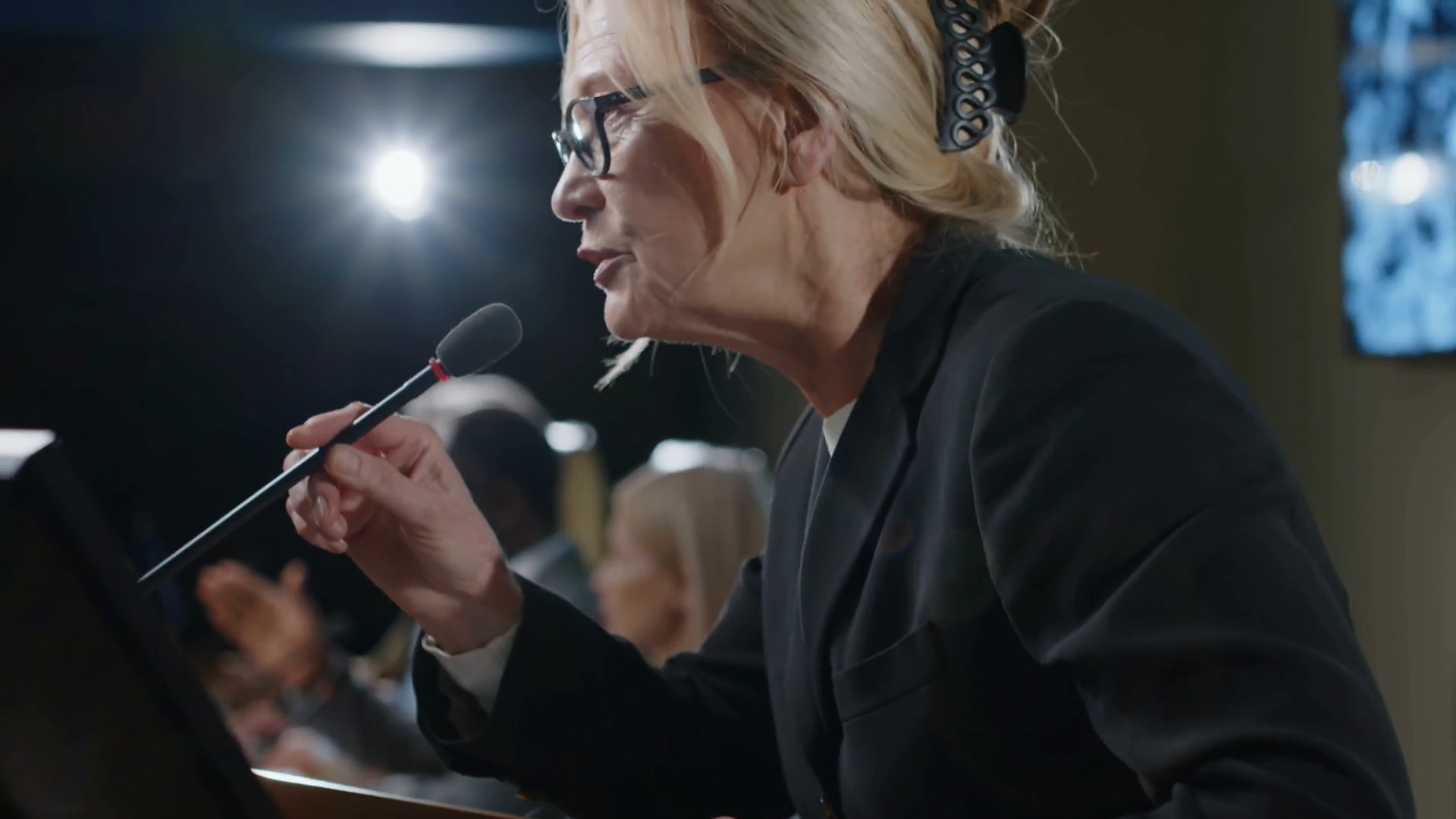 Participants presenting evidence at a hearing.